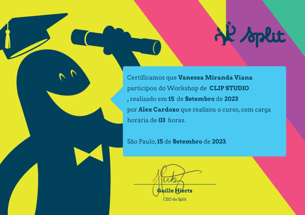Certificado Worshop Clipp Studio